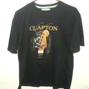 Eric Clapton 2013 World Tour T-Shirt Men's Size XL Black Short Sleeves